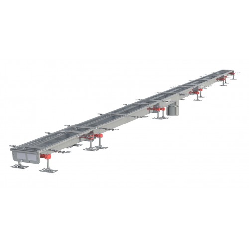 Caniveau Modul 125 sortie verticale centrée DN110 Longueur 1000 mm Caniveau Modul 125 sortie verticale centrée DN110 Longueur 1000 mm
