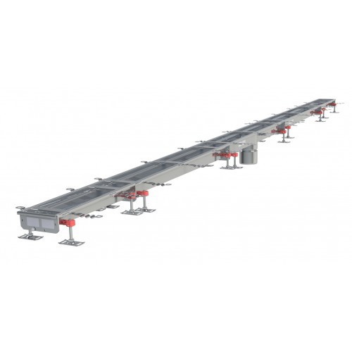 Caniveau Modul 125 sortie verticale centrée DN110 Longueur 1500 mm Caniveau Modul 125 sortie verticale centrée DN110 Longueur 1500 mm