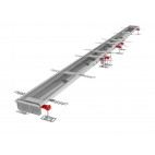 Caniveau Modul 125, sortie verticale centrée DN110, Longueur 2000 mm