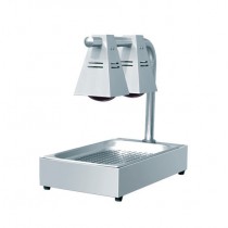Pont chauffant, acier inoxydable, GN 1/1, 2 lampes