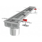 Caniveau Modul 125 sortie verticale en bout DN110 Longueur 1000 mm