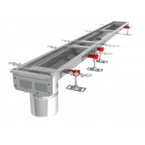 Caniveau Modul 125 sortie verticale en bout DN110 Longueur 1500 mm