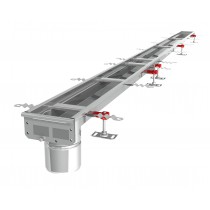 Kit caniveau modul 125, sortie verticale sur manchon en bout DN110