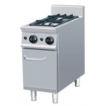 Fourneau à gaz  professionnel, 2 feux, inox AISI 304