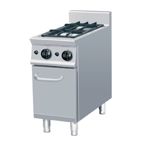 Fourneau à gaz professionnel, en inox AISI 304, 2 feux, 10 kW Fourneau à gaz professionnel, en inox AISI 304, 2 feux, 10 kW