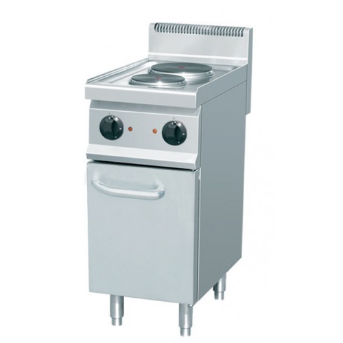 Fourneau électrique, en acier inoxydable AISI 304, 2 feux 4.6 kW Fourneau électrique, en acier inoxydable AISI 304, 2 feux 4.6 kW