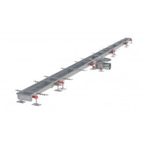 Caniveau Modul 125, sortie horizontale centrée 157/DN110, Longueur 1000 mm
