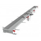 Caniveau Modul 200 sortie verticale centrée boitier 157/DN110 Longueur 4500 mm