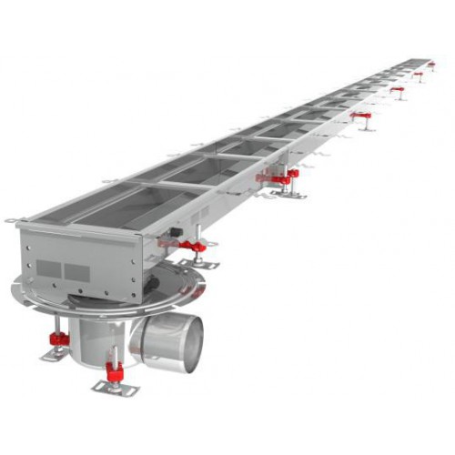 Caniveau Modul 200 sortie horizontale en bout boitier 157/DN110 Longueur 7500 mm