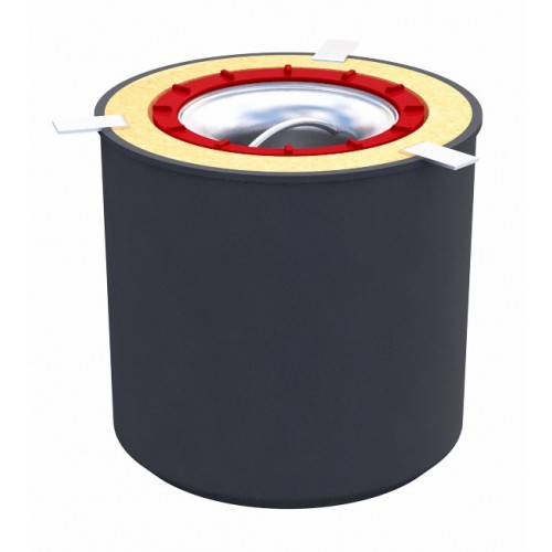 Kit coupe feu isolant thermique avec cloche et support cloche pour siphon 157-110