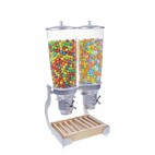 Distributeur d'aliments secs, gamme Exclusive, 5L manette en croix, 2 bols, 2 x 5 L