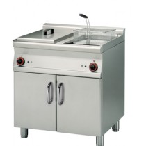 Friteuse électrique en inox AISI 304, gamme 700, 2 x 18 litres