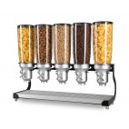 Distributeur d'aliments secs gamme Serveur pro plateau en aluminium 5 x 5 L