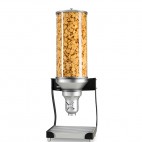 Distributeur d'aliments secs gamme "Serveur Pro" plateau en aluminium et support noir 13.5 L