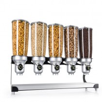 Distributeur d'aliments secs gamme free flow plateau en aluminium 5 x 5 L