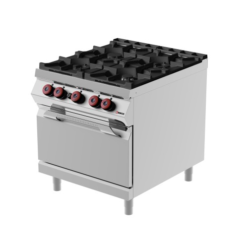 Cuisinière à gaz, avec 4 brûleurs, portes battantes, profondeur 900 mm Cuisinière à gaz, avec 4 brûleurs, portes battantes, profondeur 900 mm