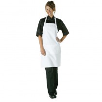 Tablier à bavette Chef Works blanc, polyester-coton