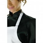 Tablier à bavette Chef Works blanc, polyester-coton