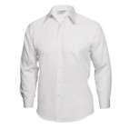 Chemise unisexe Uniform Works manches longues, blanche