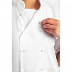 Veste chef Whites Boston manches courtes blanche
