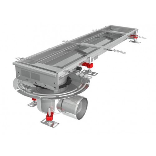 Caniveau Modul 200 sortie horizontale en bout boitier 157/DN110 Longueur 1000 mm