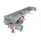Caniveau Modul 200 sortie horizontale en bout boitier 157/DN110 Longueur 1000 mm