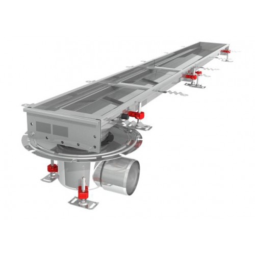 Caniveau Modul 200 sortie horizontale en bout boitier 157/DN110 Longueur 2000 mm Caniveau Modul 200 sortie horizontale en bout boitier 157/DN110 Longueur 2000 mm