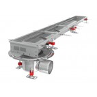 Caniveau Modul 200 sortie horizontale en bout boitier 157/DN110 Longueur 2000 mm