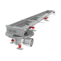 Caniveau Modul 200 sortie horizontale en bout boitier 157/DN110 Longueur 2000 mm