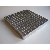 Lot de 2 caillebotis pressés, 1040 x 430 mm, acier galvanisé, Maillage 11x77 mm sur mesure