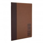 Protège-menu contemporain Securit marron clair, cuir synthétique