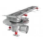 Caniveau Modul 125, sortie horizontale en bout 157/DN110, Longueur 1000 mm