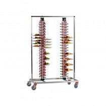 Chariots duo, 2 colonnes, 96 assiettes, hauteur 1380 mm 