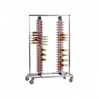 Chariots duo, 2 colonnes, 96 assiettes, hauteur 1380 mm 