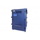 Coffre isotherme 8 niveaux GN1/1, Bleu SANS poignée inox, 100 L