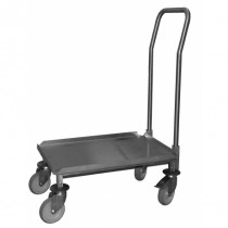 Embase roulante chariot ABS 2 roues freinées et timon
