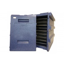 Coffre isotherme 8 niveaux GN1/1, Bleu SANS poignée inox, 100 L