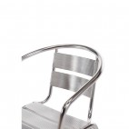 Fauteuils empilables Bolero, en aluminium
