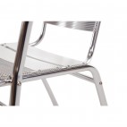 Fauteuils empilables Bolero, en aluminium