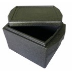 Conteneur isotherme PPE GN1/2 noir avec poignée ergonomique, 15 litres