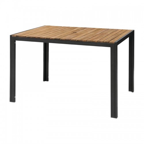 Table rectangulaire en acier et acacia Bolero, L 1200 mm Table rectangulaire en acier et acacia Bolero, L 1200 mm