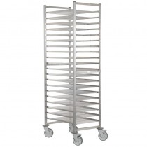 Chariot a grille, en acier inoxydable, 20 niveaux 40 x 60 de 75 mm