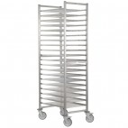 Chariot a grille, en acier inoxydable, 20 niveaux 40 x 60 de 75 mm