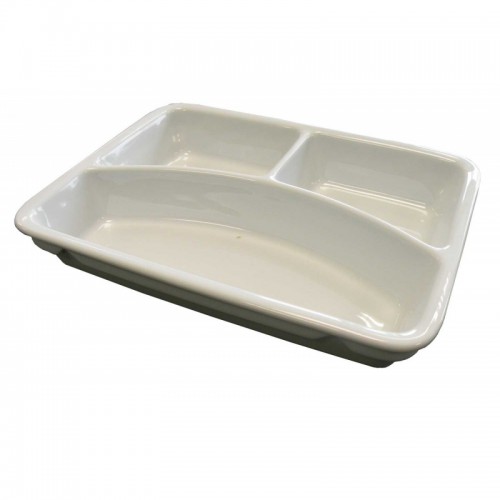 Plat rectangulaire en porcelaine 3 compartiments volume 170 / 380 / 470 ml Plat rectangulaire en porcelaine 3 compartiments volume 170 / 380 / 470 ml