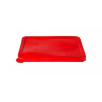 Couvercle rouge pour vaisselle en porcelaine 