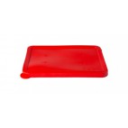 Couvercle rouge pour vaisselle en porcelaine 