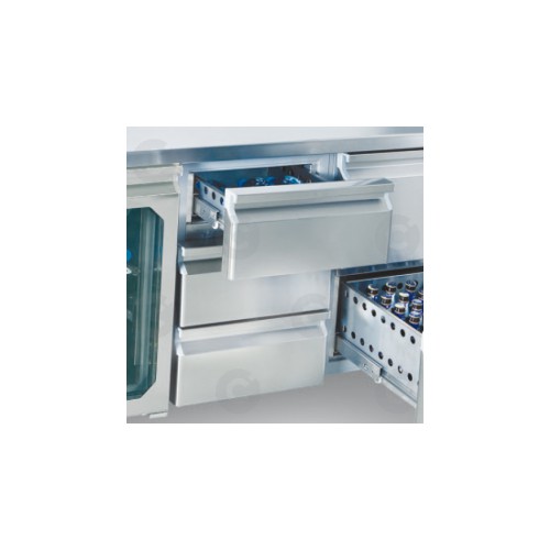Bloc 3 tiroirs pour dessertes réfrigérées GN 1/1, gamme MRG, profondeur 700 mm Bloc 3 tiroirs pour dessertes réfrigérées GN 1/1, gamme MRG, profondeur 700 mm