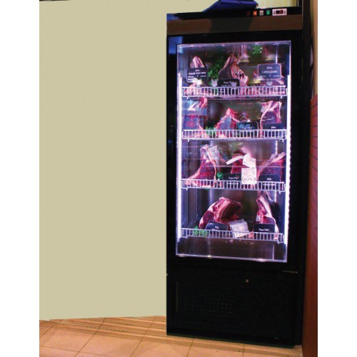 Cave de présentation pour viande maturée, sans hygrométrie, 1 porte et côtés vitrés, 1 kW Cave de présentation pour viande maturée, sans hygrométrie, 1 porte et côtés vitrés, 1 kW