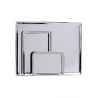 Plateau de présentation pour boucherie en inox 18/10, L 295 x P 195 x H 20 mm