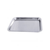 Plateau de présentation pour boucherie en inox 18/10, L 285 x P 185 x H 17 mm